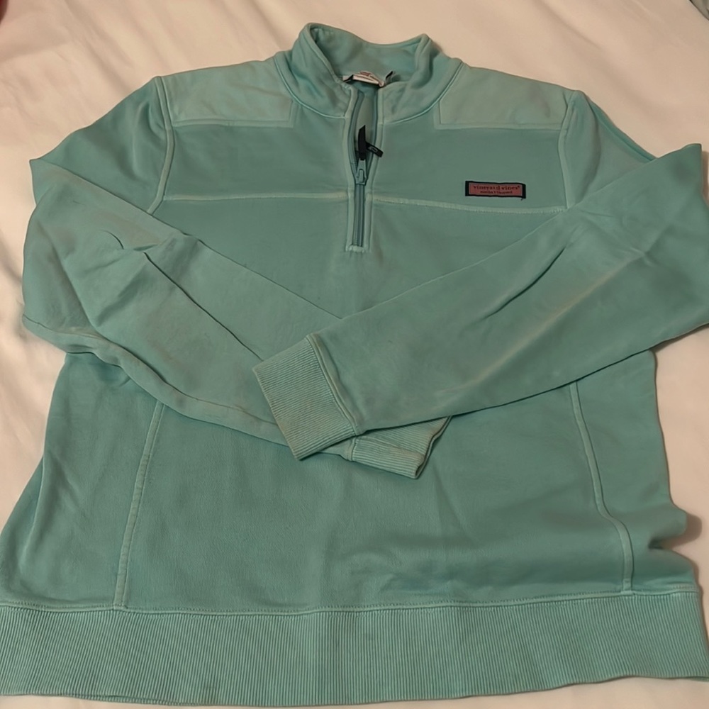 Vineyard Vines blue half zip sweatshirt